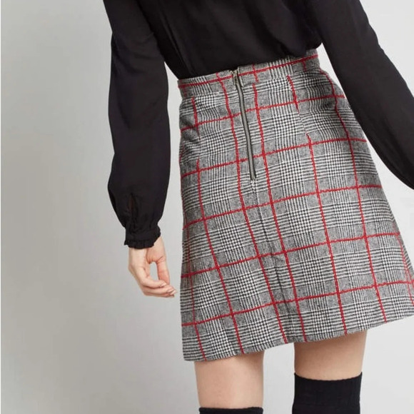 LOUCHE‎ by MODCLOTH High Honors Plaid Skirt in Lamont Multi - Picture 3 of 11